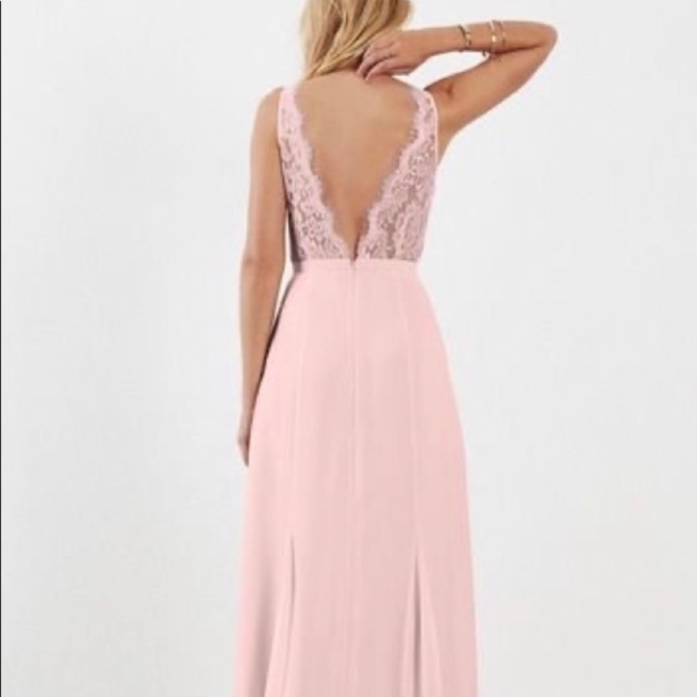 WEDDINGTON WAY by Adrianna Papell Mila Rose Blushing Rose Dress Sz 18 - Picture 3 of 16